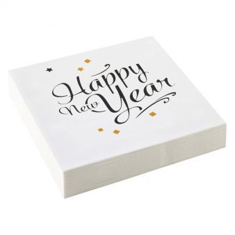 Amscan Servítky Happy New Year 33 x 33 cm 20 ks