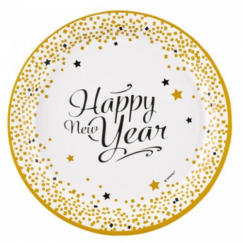 Amscan Taniere Happy New Year 8 ks