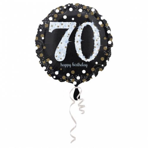 Amscan Fóliový balón 70 trblietavá zlatá