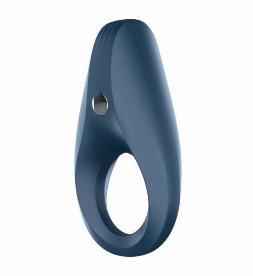 Satisfyer Ring 1 - vodotesný, nabíjací krúžok na penis (sivo - modrý)