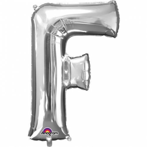 Amscan Fóliový balónik písmeno F 86 cm strieborný