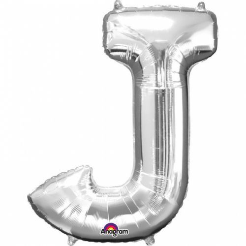 Amscan Fóliový balónik písmeno J 86 cm strieborný