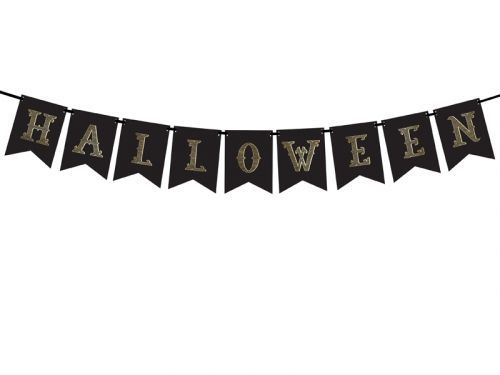 PartyDeco Banner Halloween čierny