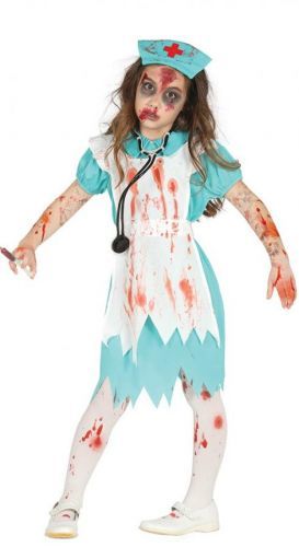 Guirca Detský kostým Zombie zdravotná sestra Veľkosť - deti: S