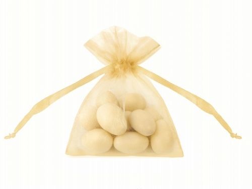 PartyDeco Organzové vrecúško zlaté
