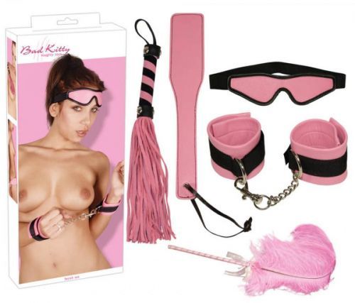 Bad Kitty Bondage set - fetiš sada (ružová)