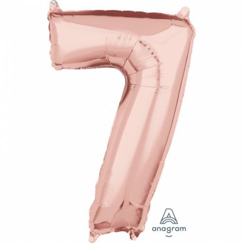 Amscan Fóliový balón číslo 7 ružovo-zlatý 66cm