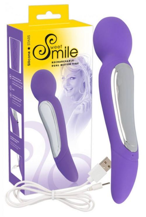 SWEET SMILE Wand Dual Motor Vibe – masážny vibrátor (fialový)