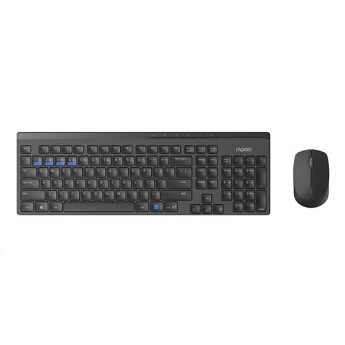 RAPOO set klávesnica a myš 8100M Wireless Multi-Mode Optical Mouse and Keyboard Set Black CZ/SK 6940056182890