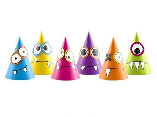 PartyDeco Party klobúčiky MONSTER 6 ks