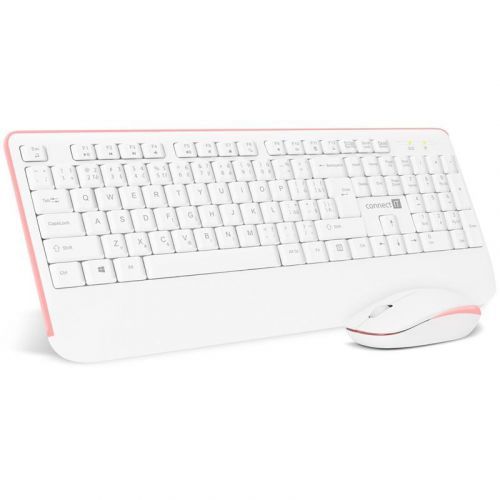 Klávesnica s myšou Connect IT Combo CKM-7801-CS, CZ/SK biela/ružová...