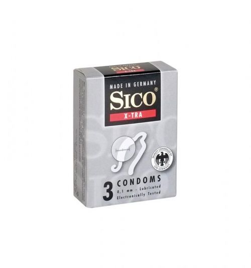 3 ks kondomů. Vynikající kvalita kondomy s hrubší stěnou, poskytující větší bezpečnost