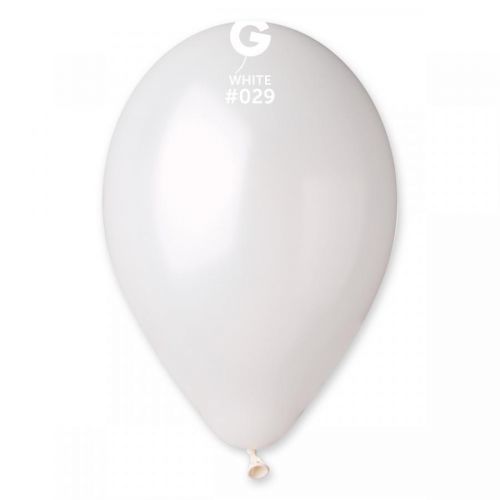 Gemar Balónik metalický biely 26 cm