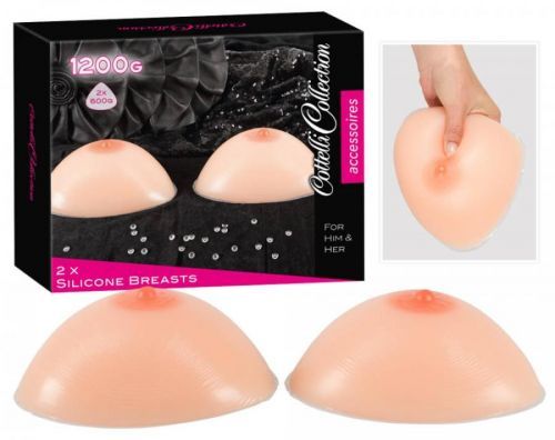 Cottelli - silikónová Push-up vložka s bradavkami (2 x 600g)