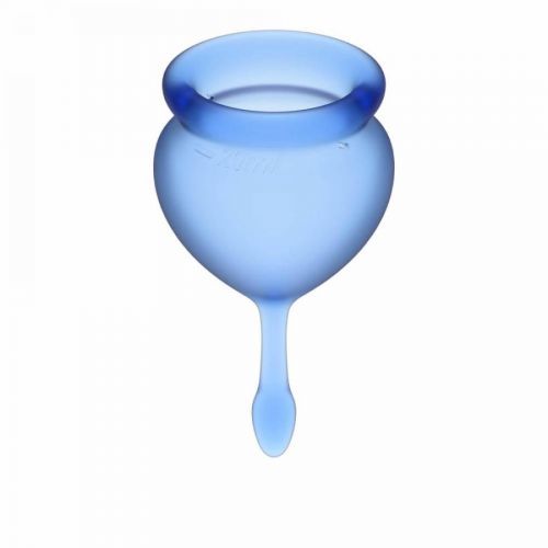 Satisfyer Cup – súprava menštruačných kalíškov (modrá) – 2ks