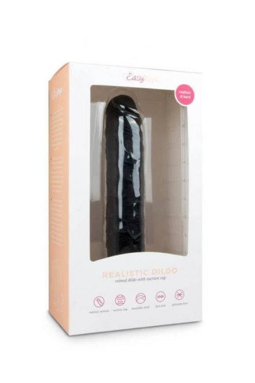 Easytoys – extra veľké dildo s prísavkou (28,5cm) – čierne