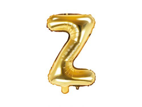 PartyDeco Fóliový balón Mini - Písmeno Z 35cm zlatý