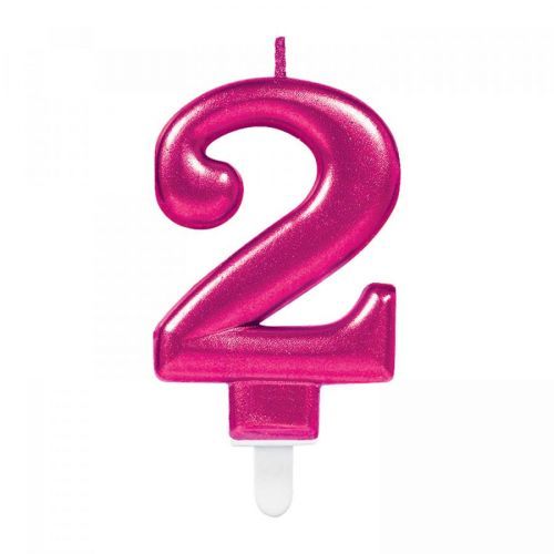 Amscan Narodeninová sviečka 2 magenta