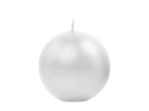 PartyDeco Sviečka - guľa perleťová 6 cm