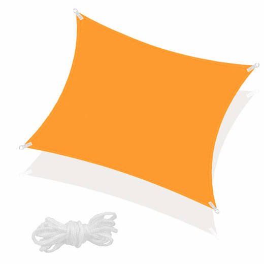 SPRINGOS Tieniaca plachta štvorec 500x500cm - oranžová