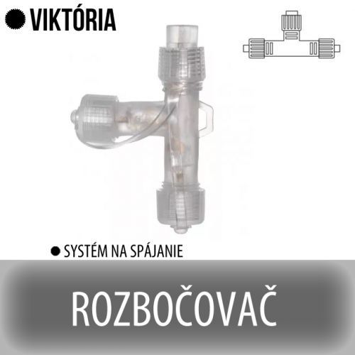 VIKTÓRIA rozbočovač pre spojovateľné reťaze priesvitný