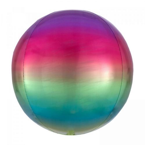Amscan Ombré fóliový balón vo farbe dúhy - guľa