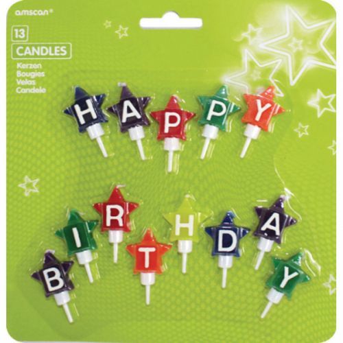 Amscan Sviečky Happy Birthday - hviezdičky