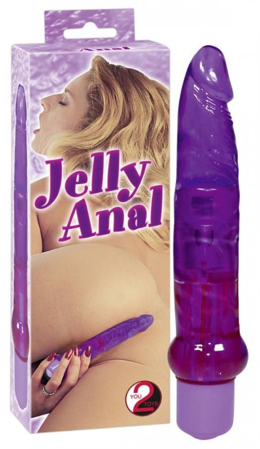 You2Toys Jelly Anal - realistický vibrátor fialový (17,5 cm)