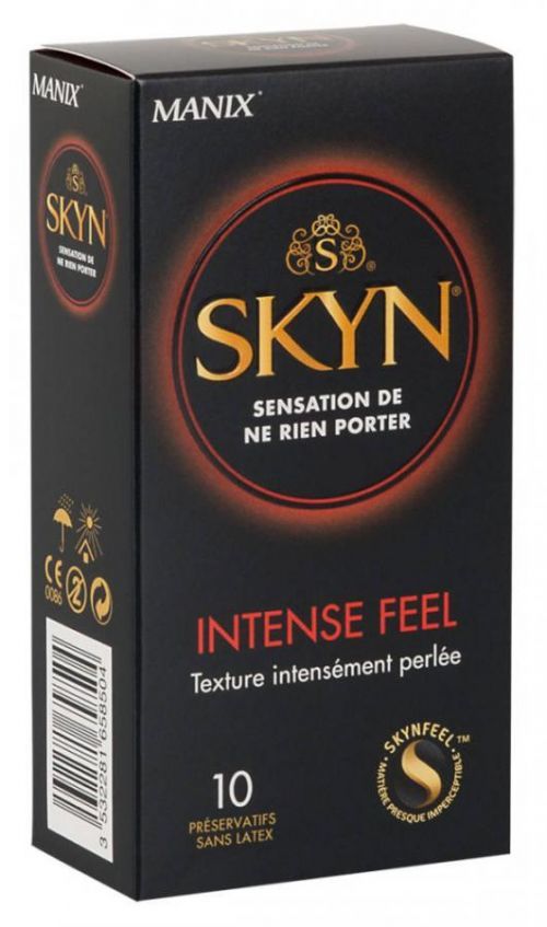 Manix SKYN Intense - perličkové kondómy bez latexu (10ks)