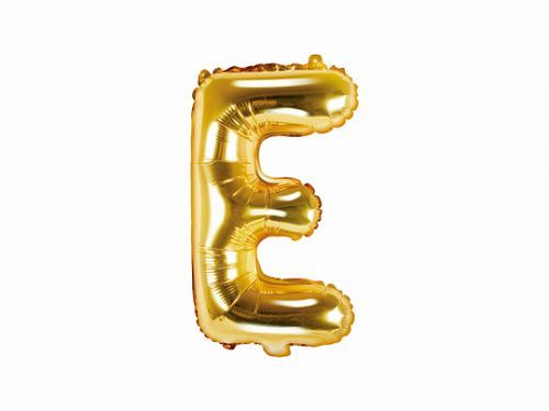 PartyDeco Fóliový balón Mini - Písmeno E 35cm zlatý