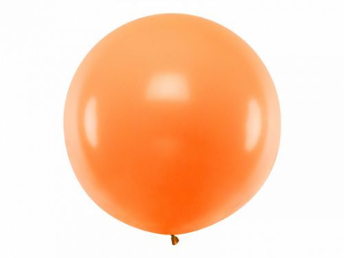 PartyDeco Guľatý latexový Jumbo balón 1m oranžový