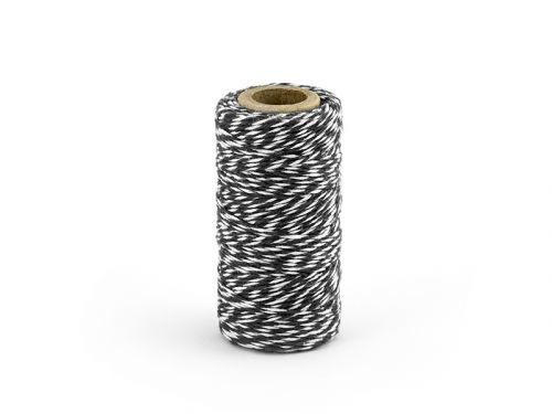 PartyDeco Šnúrka Baker's Twine čierna 50 m