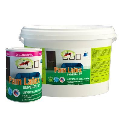 PAM PAM Latex univerzálny - Univerzálna latexová farba - biely - 4 kg