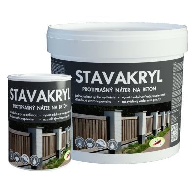 PAM PAM Stavakryl - Protiprašný náter na betón - červenohnedý - 7 kg