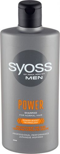 Syoss Posilňujúci šampón pre mužov pre normálne vlasy Power (Shampoo) 440 ml