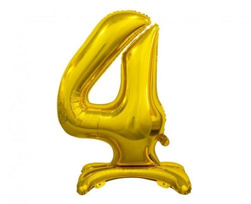 Godan Samostojaci fóliový balón 4 zlatý 74 cm