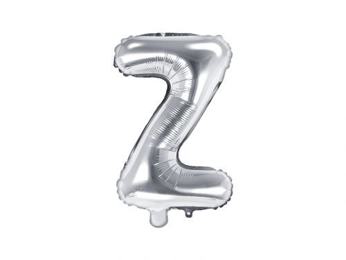 PartyDeco Fóliový balón Mini - Písmeno Z 35cm strieborný