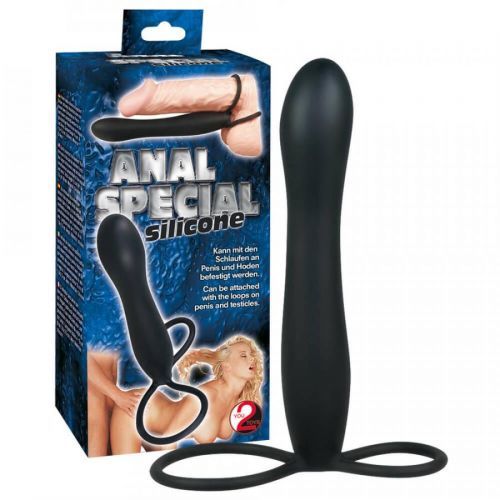 You2Toys silikónové pripínacie dildo anál špeciál - čierne