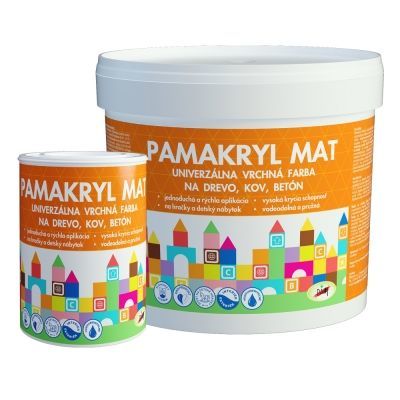 PAM Pamakryl MAT - Vrchná univerzálna farba na kov, drevo a betón - palisander - 0,7 kg