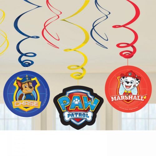 Amscan Dekorácia víry - Tlapková hliadka (Paw Patrol) 6 ks