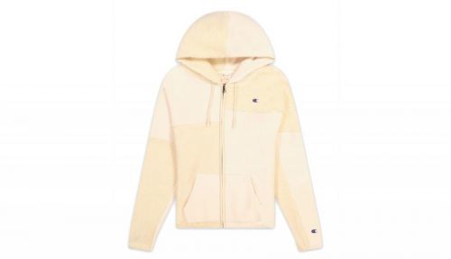 Champion Patchwork Velour Fleece ZIP-UP Hoodie biele 113506-F20-YS094