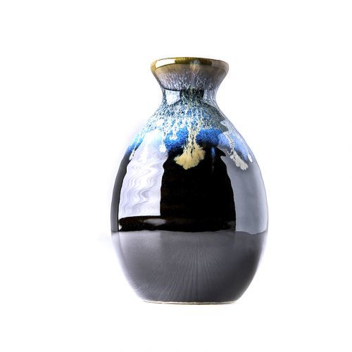 Fľaška na saké čierno-modrá 350 ml