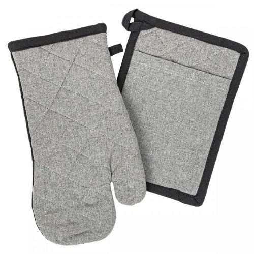 Trade Concept Chňapka s magnetom a podložkou s vreckom Heda sivá, 18 x 32 cm, 18 x 25 cm