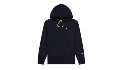 Champion Reverse Weave Hoodie modré 215214-F20-BS551
