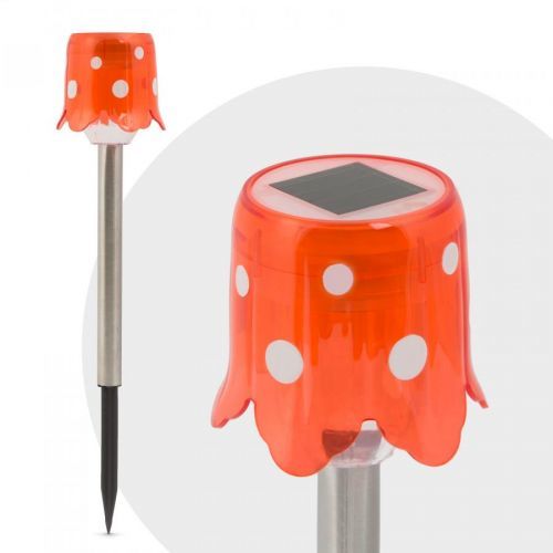 LED solárna lampa v tvare hríbu