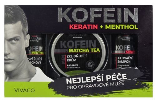 Vivapharm Darčeková kazeta keratín a kofeín pre mužov