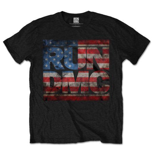 Run-DMC - Tričko Americana Logo - Muž, Unisex, Čierna, S