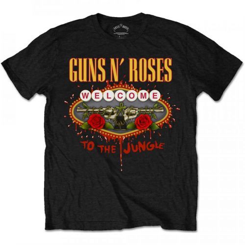 Guns N’ Roses - Tričko Welcome to the Jungle - Muž, Unisex, Čierna, XXL