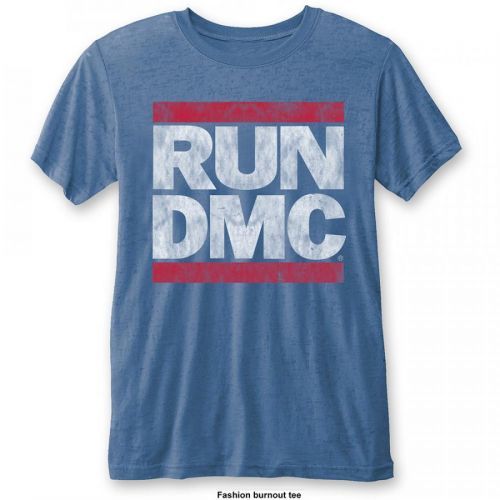 Run-DMC - Tričko Vintage Logo - Muž, Unisex, Modrá, XXL