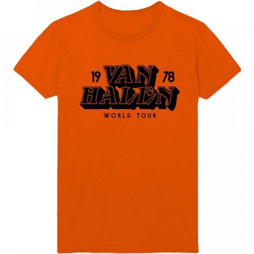 Van Halen - Tričko World Tour '78 - Muž, Unisex, Oranžová, XXL